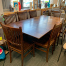 Extending table and chairs