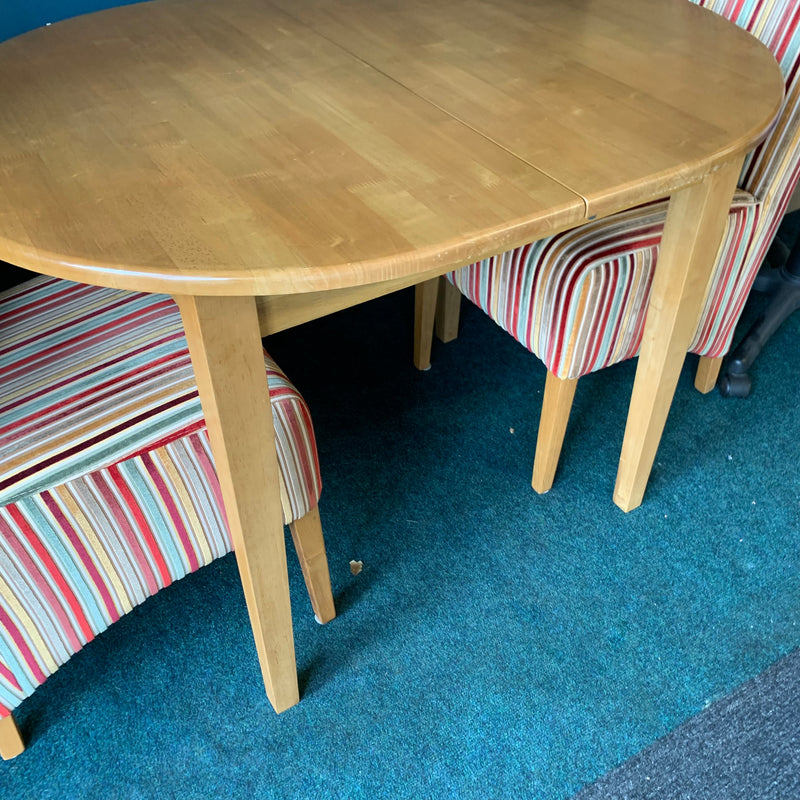 Extending table and chairs