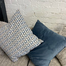 Corner sofa and footstool