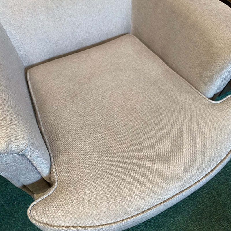 High back armchair