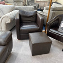 Tub chair and footstool