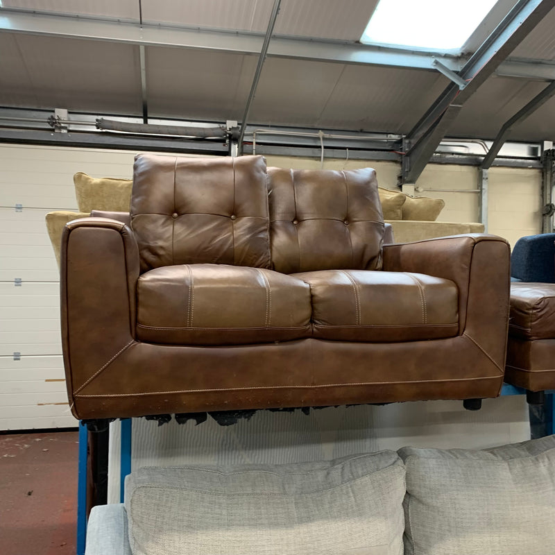 2 seater sofa and footstool