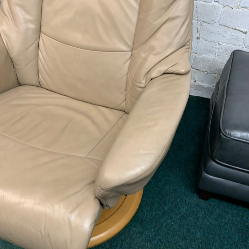 Armchair and footstool