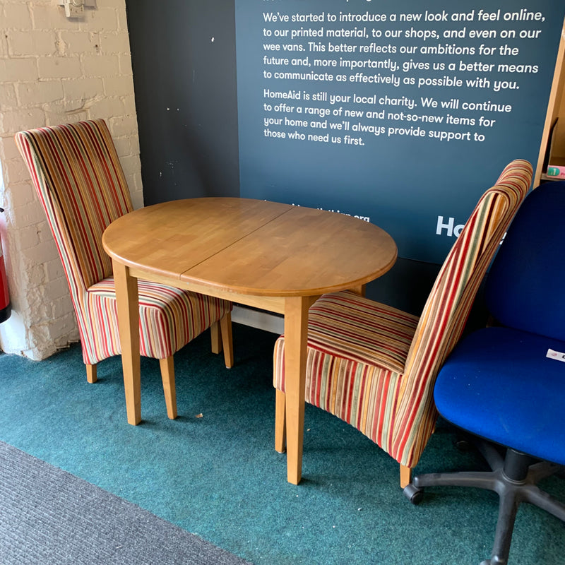 Extending table and chairs