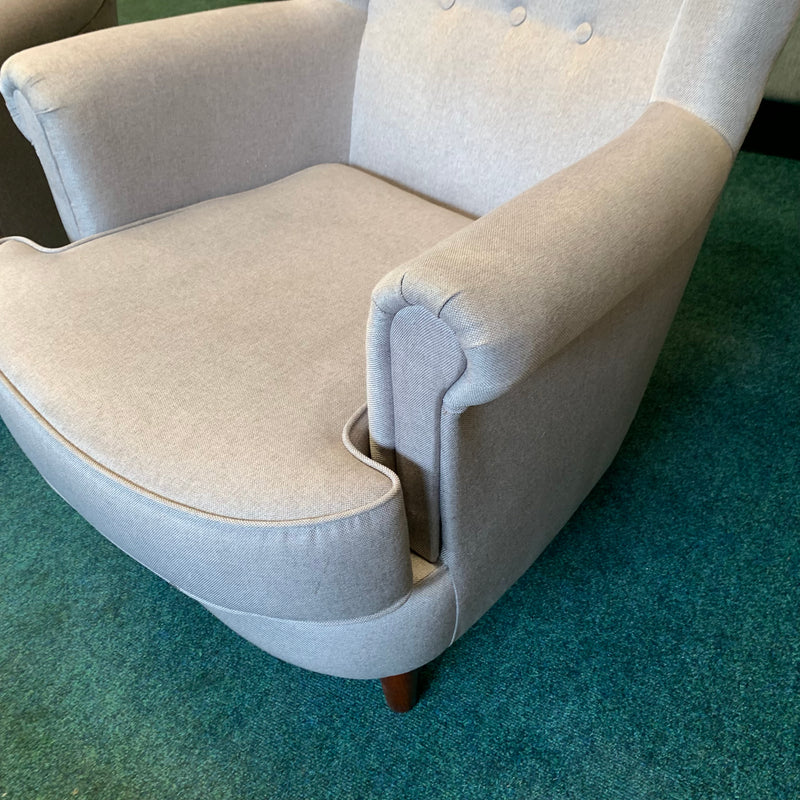High back armchair