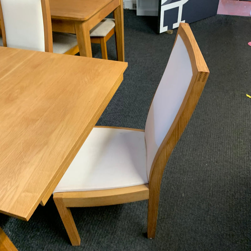 Extending table and chairs