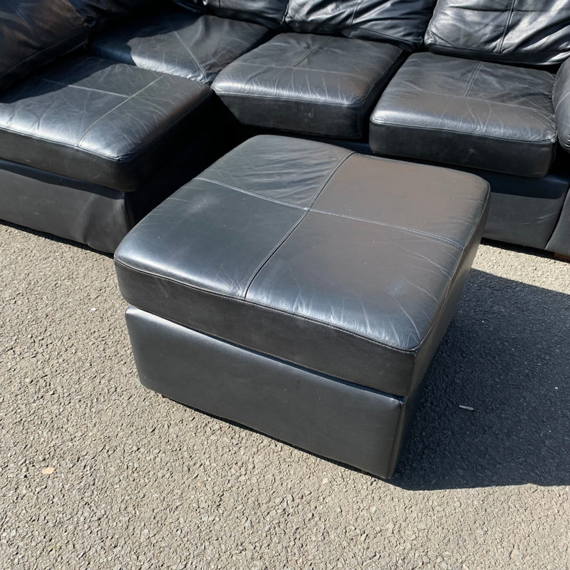 Corner sofa and footstool