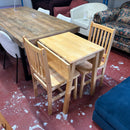 Extending table and chairs