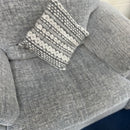 2 seater sofa and cuddle chair with footstool