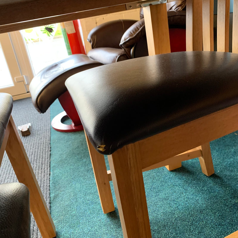 Extending table and chairs