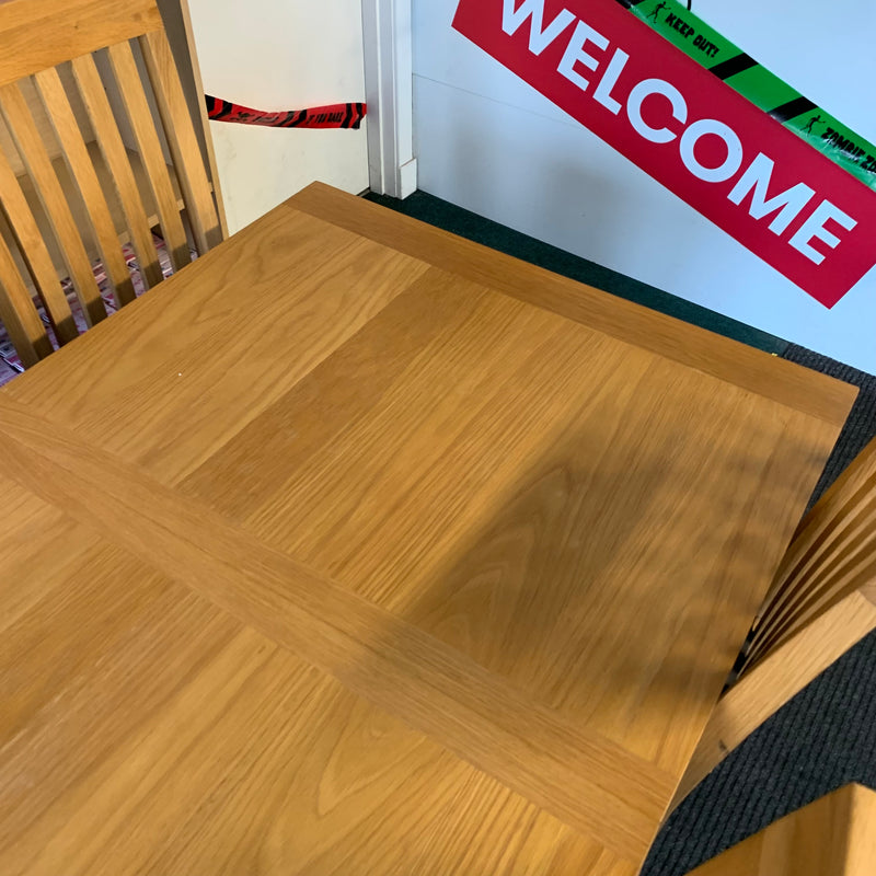 Extending table and chairs