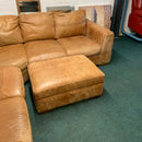 Corner sofa and footstool