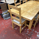 Extending table and chairs