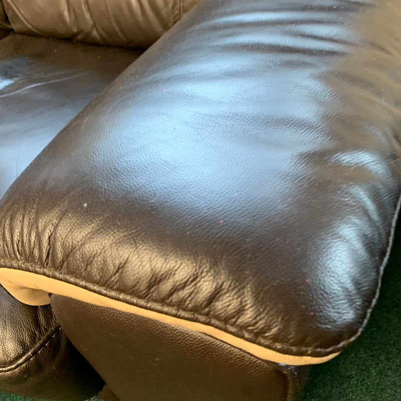 2 seater sofa and footstool