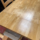 Extending table and chairs