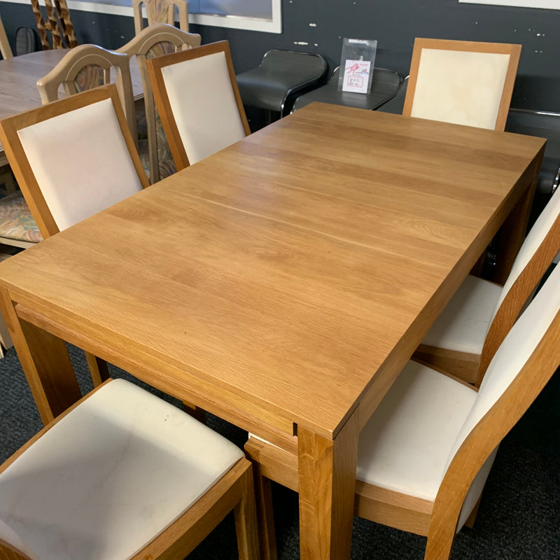 Extending table and chairs