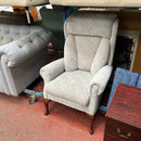 High back armchair