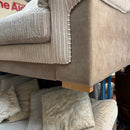 2x 3 seater sofas with footstool