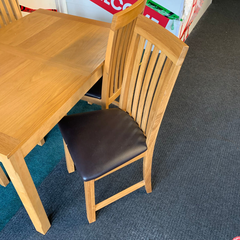 Extending table and chairs