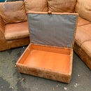 Corner sofa and footstool