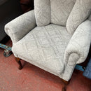 High back armchair
