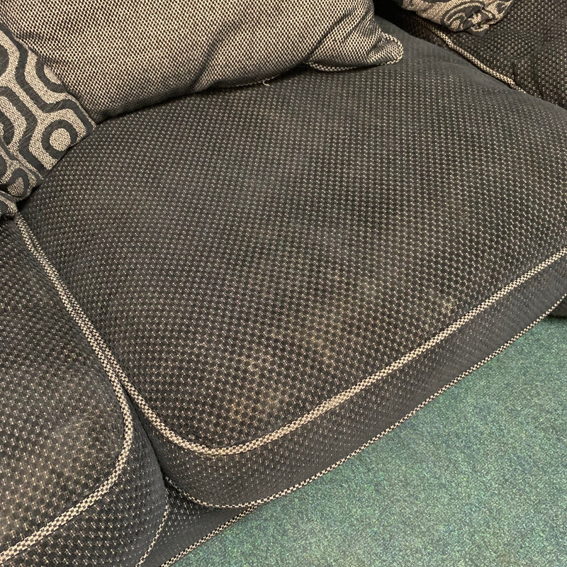 Corner sofa with armchair and footstool