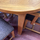 Extending table and chairs