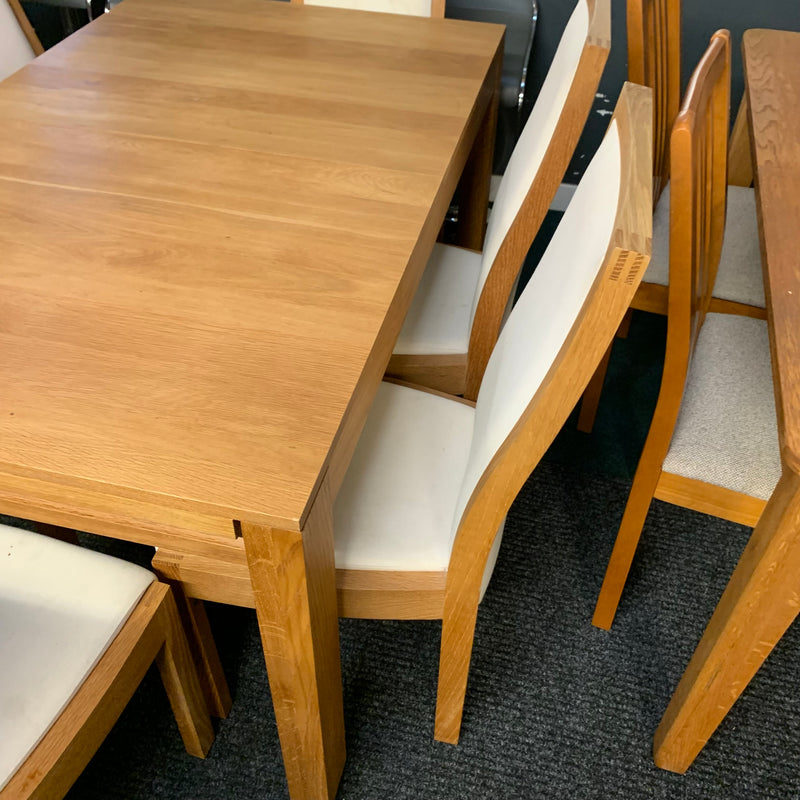 Extending table and chairs