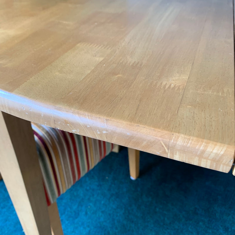 Extending table and chairs