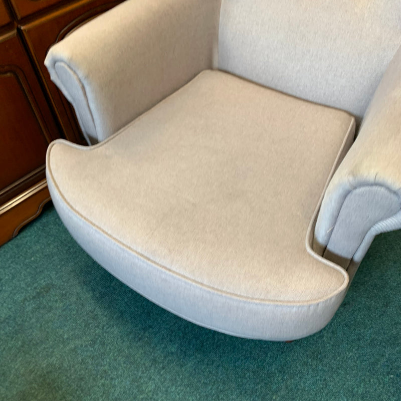 High back armchair