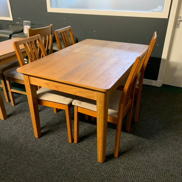 Extending table and chairs