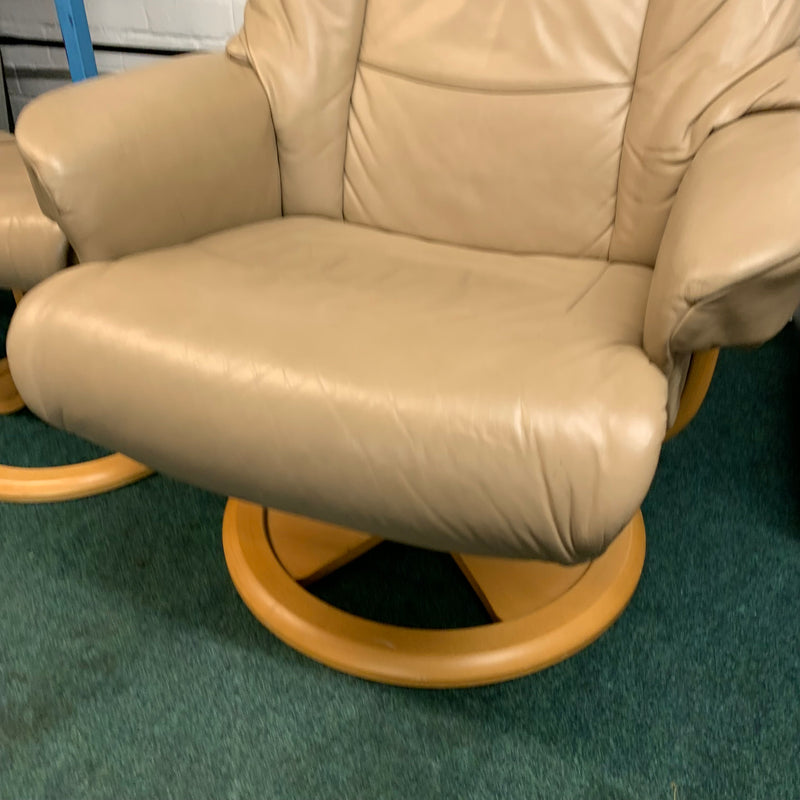 Armchair and footstool