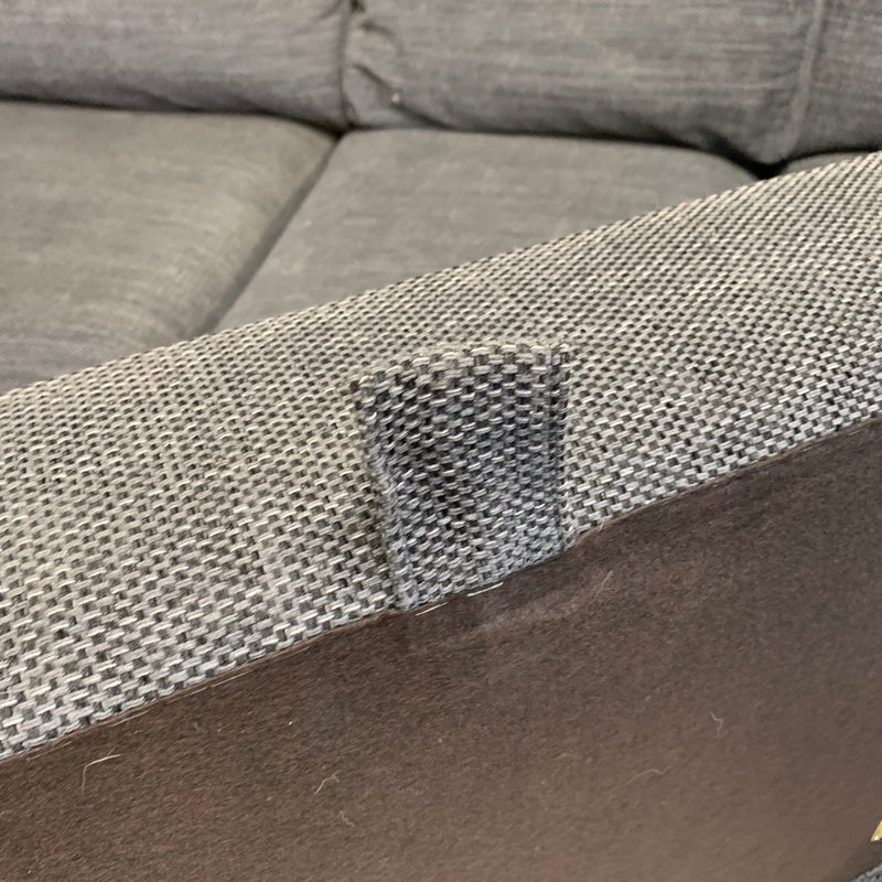 Corner sofa and footstool