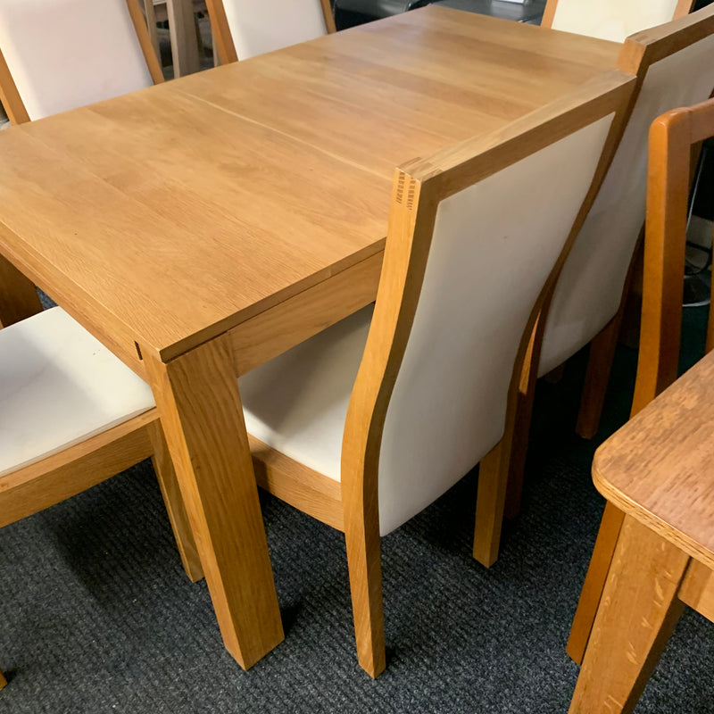 Extending table and chairs