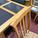 Extending table and chairs