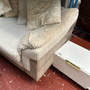 2x 3 seater sofas with footstool