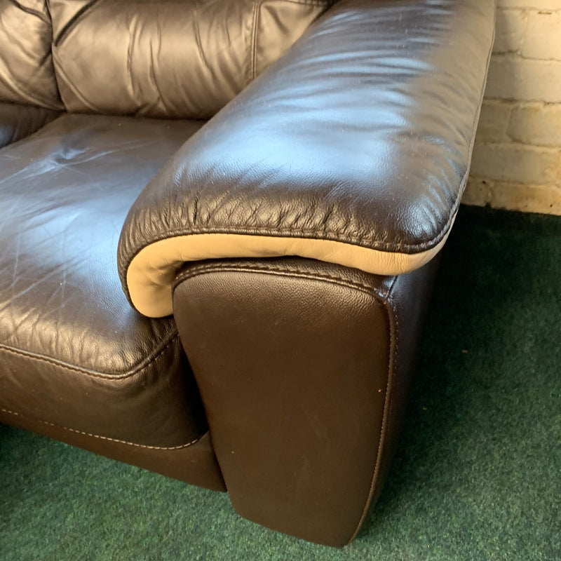 2 seater sofa and footstool