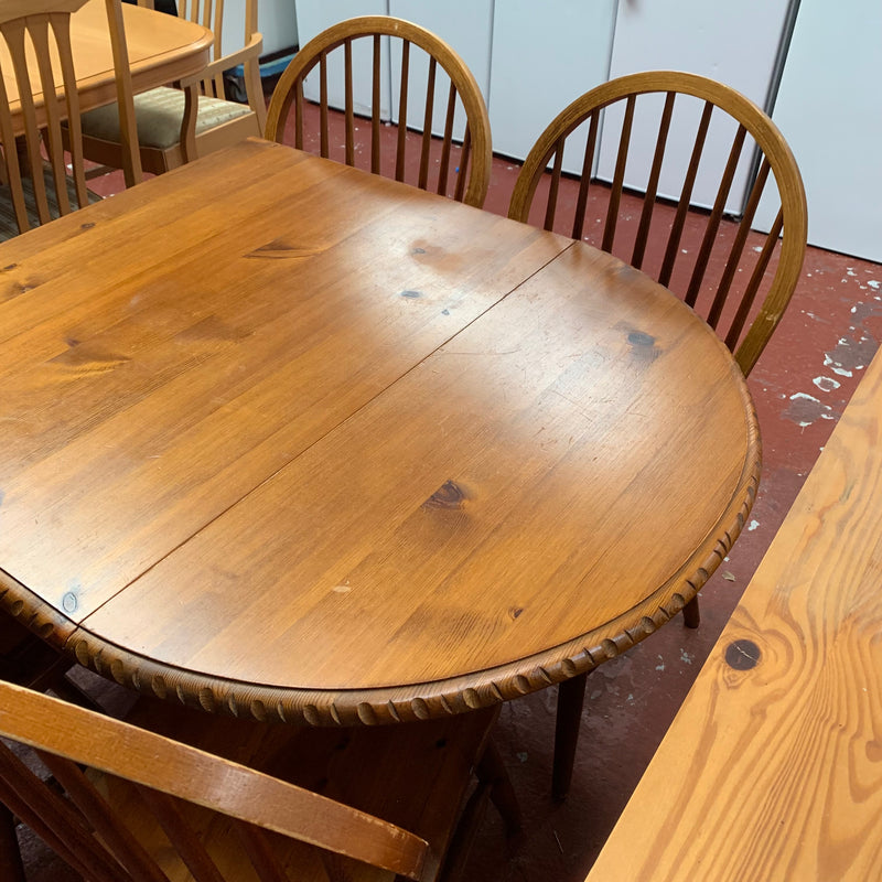 Extending table and chairs