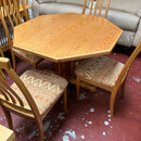 Extending table and chairs
