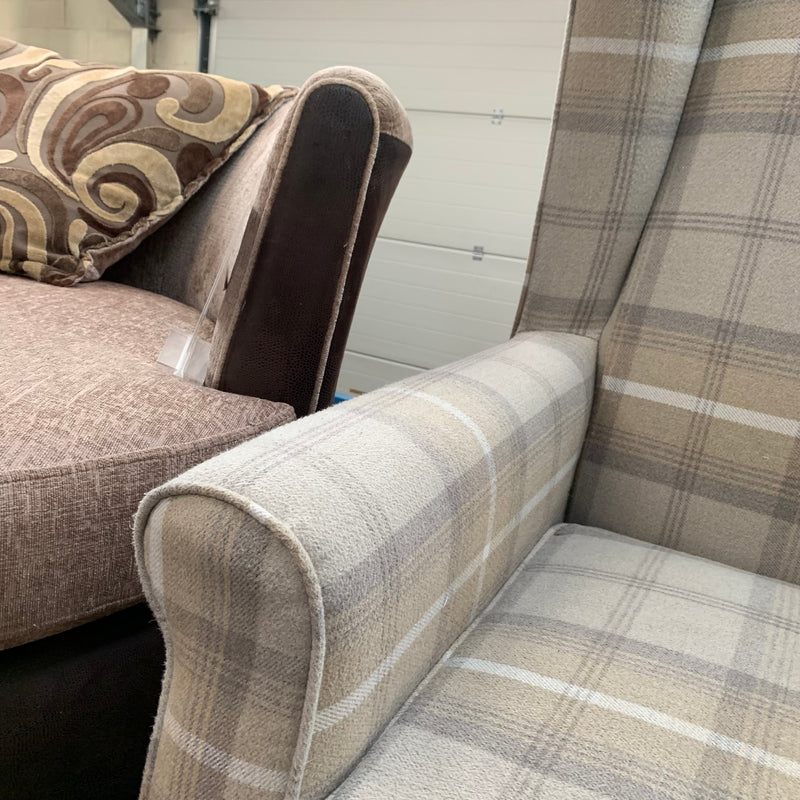 DUNELM armchair and footstool