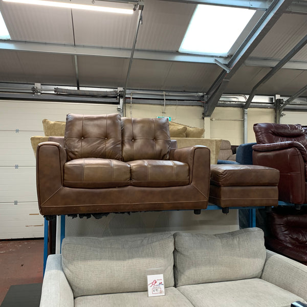 2 seater sofa and footstool