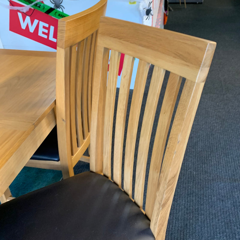 Extending table and chairs