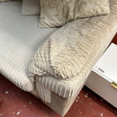 2x 3 seater sofas with footstool