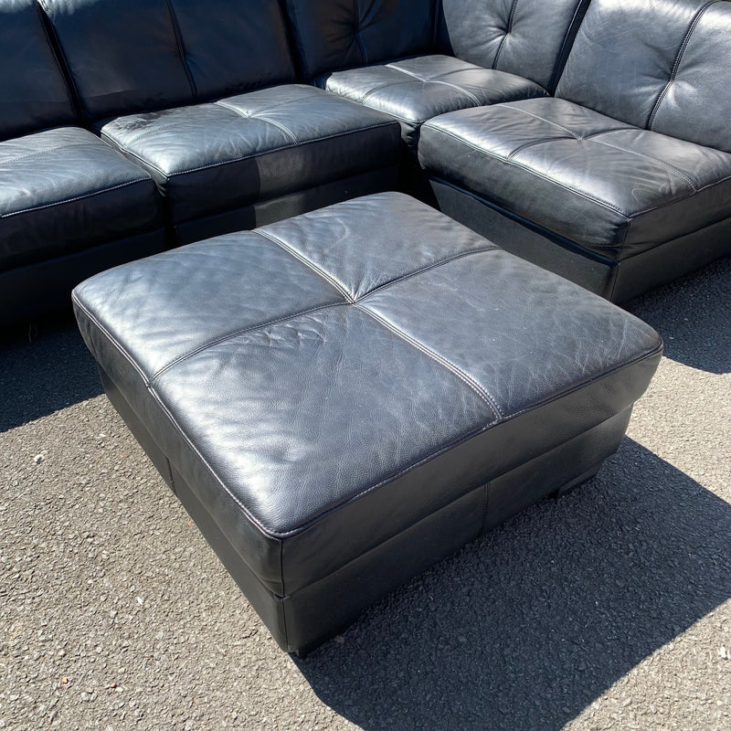 Corner sofa and footstool