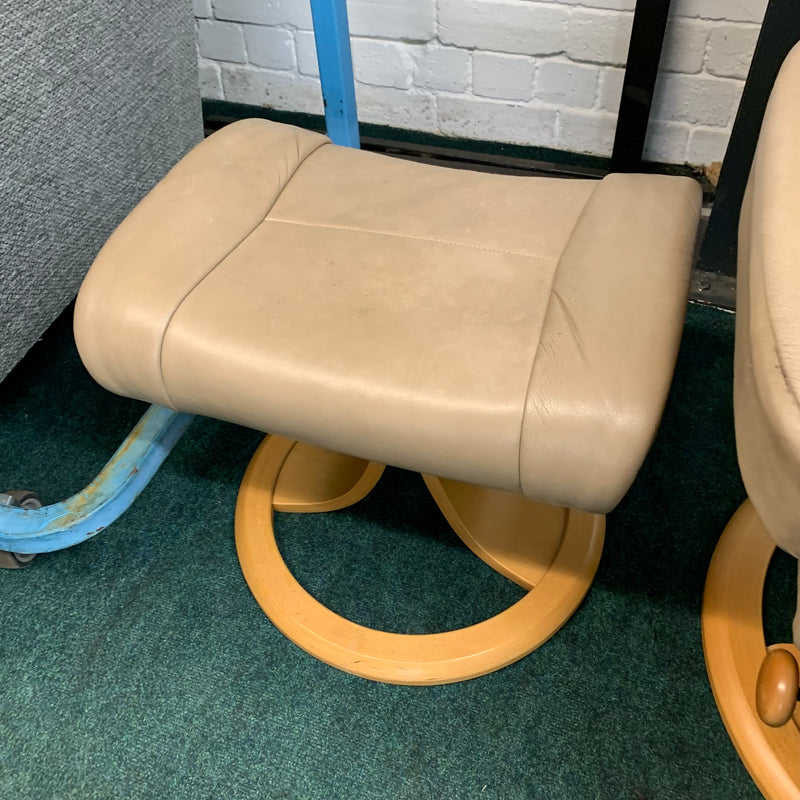 Armchair and footstool