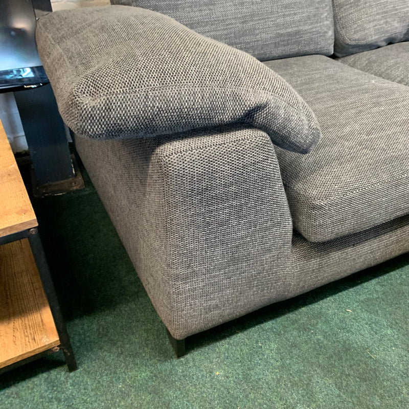 Corner sofa and footstool