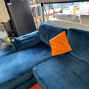 Corner sofa and footstool