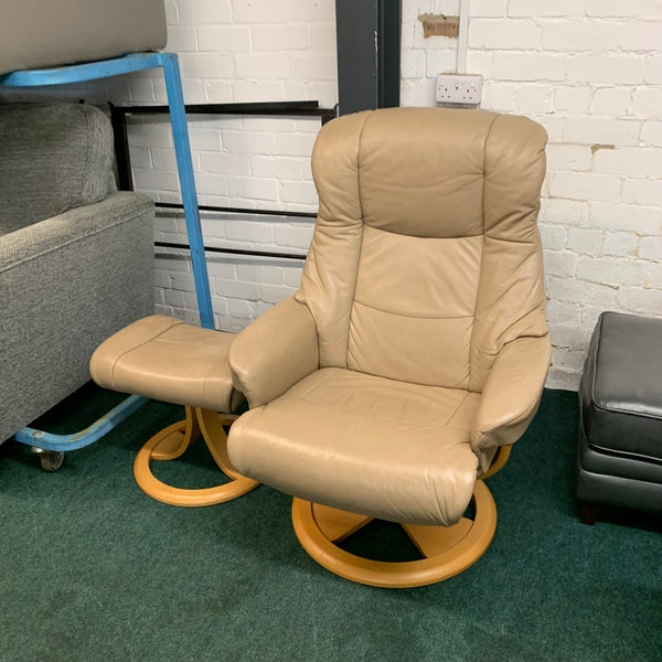 Armchair and footstool