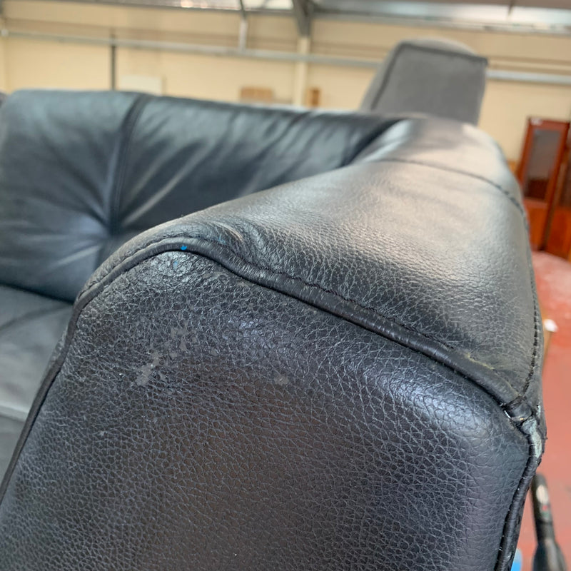 Corner sofa and footstool