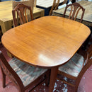 Extending table and chairs